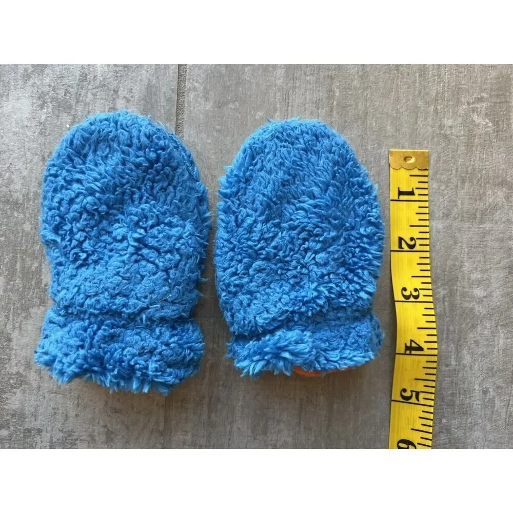 GIGGLE BABY Faux Shearling Fur Boys Girls Mittens Gloves Fleece Lined 6-12m Sz M